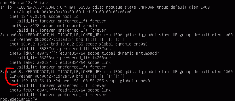 настройки сетевых адаптеров в debian